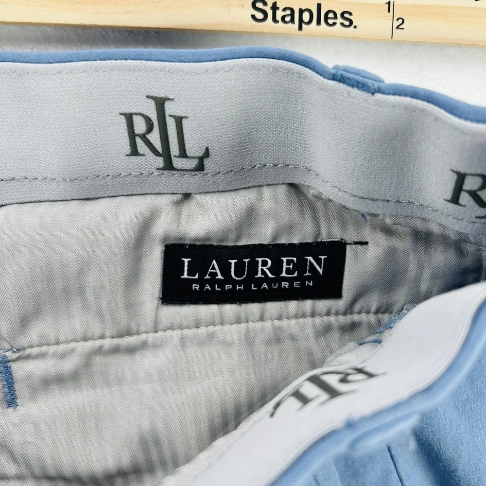 Lauren Ralph Lauren Pants Mens 38x32 Blue Chino Straight Leg Flat Front Cotton